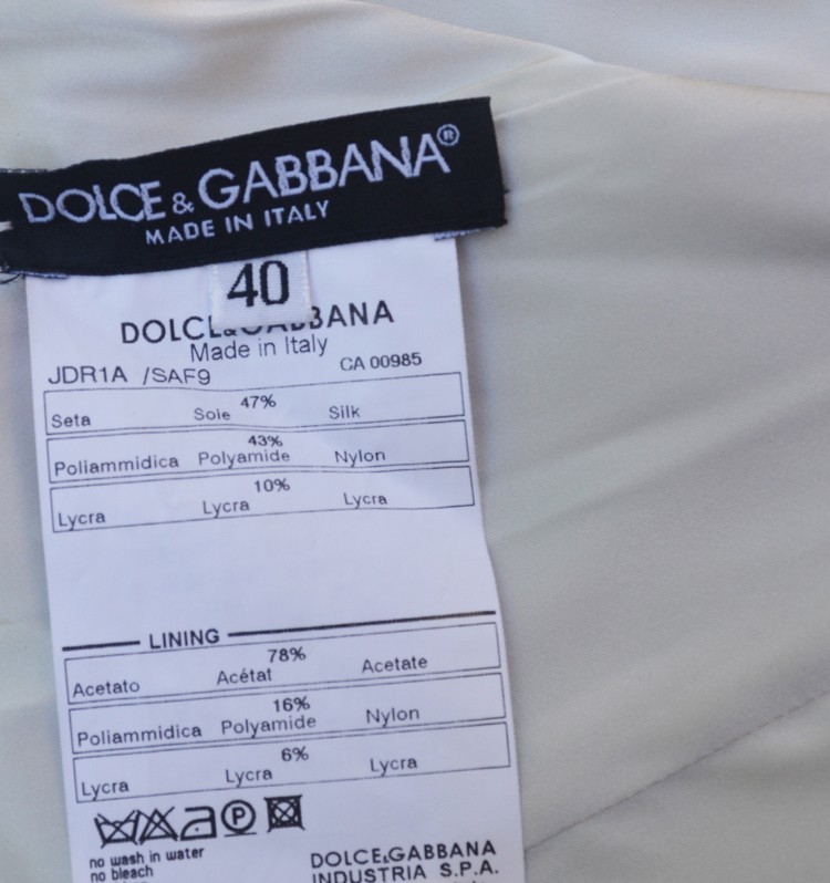 SALE! $5,500 DOLCE & GABBANA Silk Dress size 42-44
