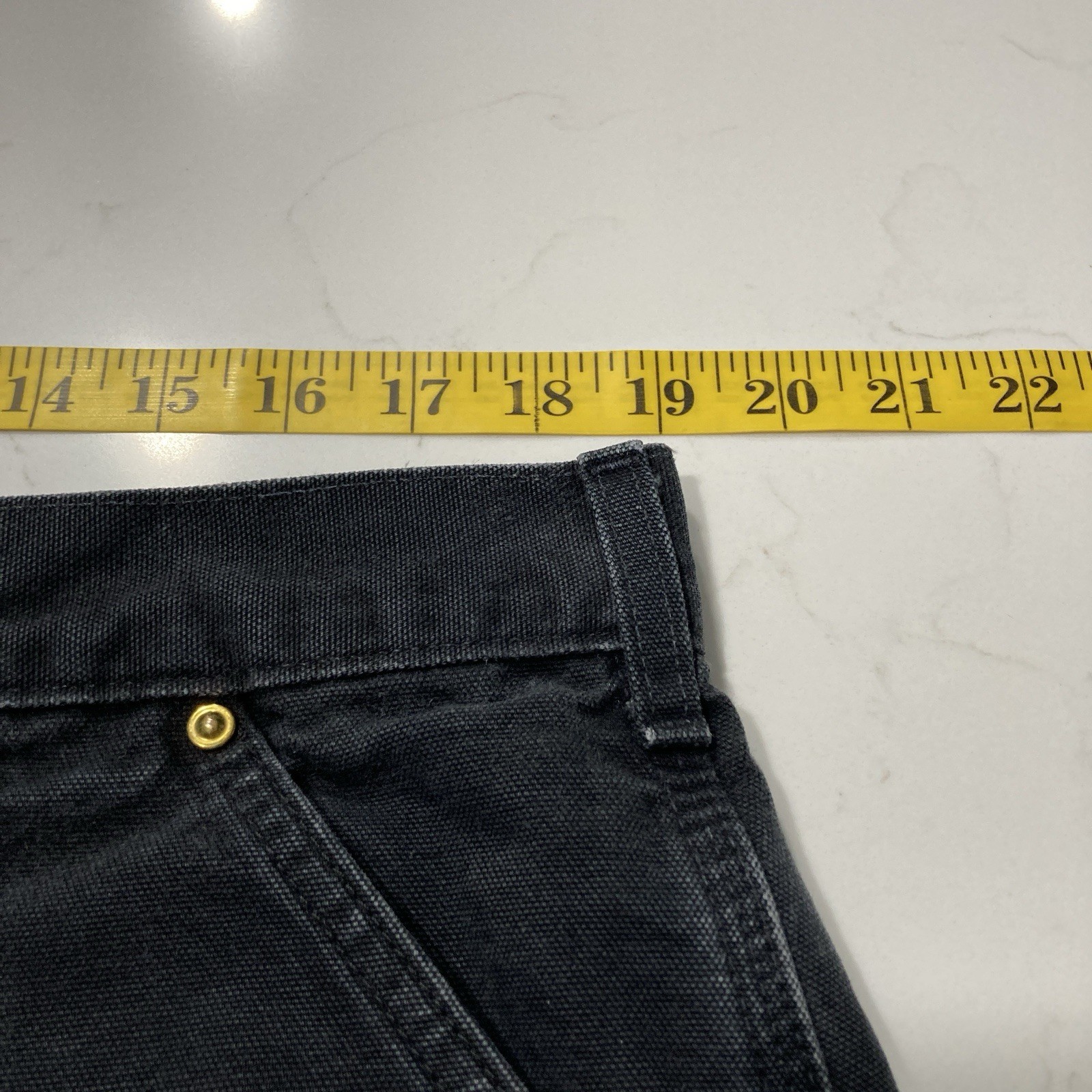 Carhartt B01 BLK Double Knee Work Pants Mens 40×32 (Fits 38×30) Distressed