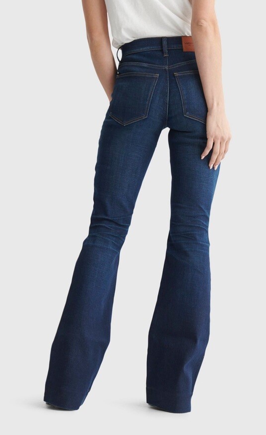 Lucky Brand High Rise Flare Stevie Ladies Jean Pants 10 Dark Wash 2way Stretch