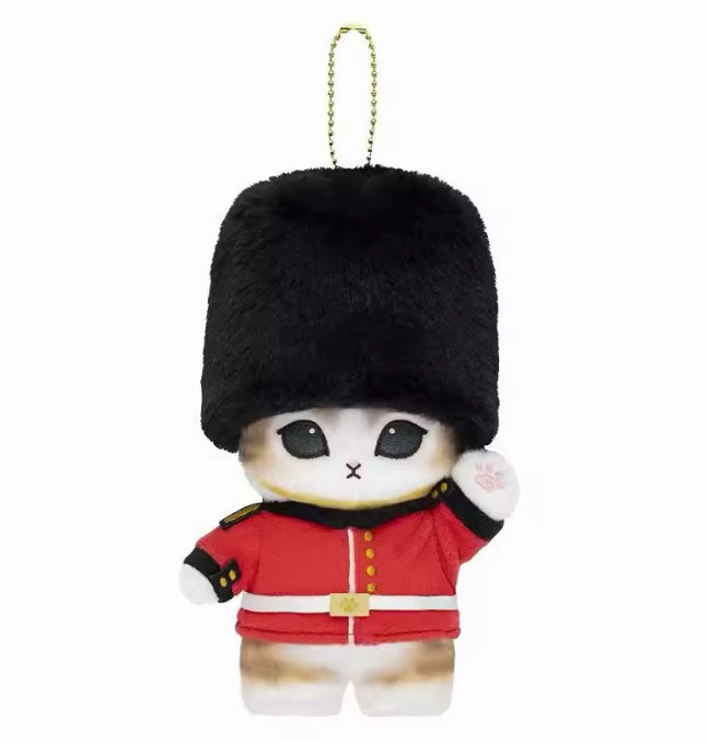 Royal London Army Mofusand Plush Keychain Key Charm LARGE Holder Soldier Purse
