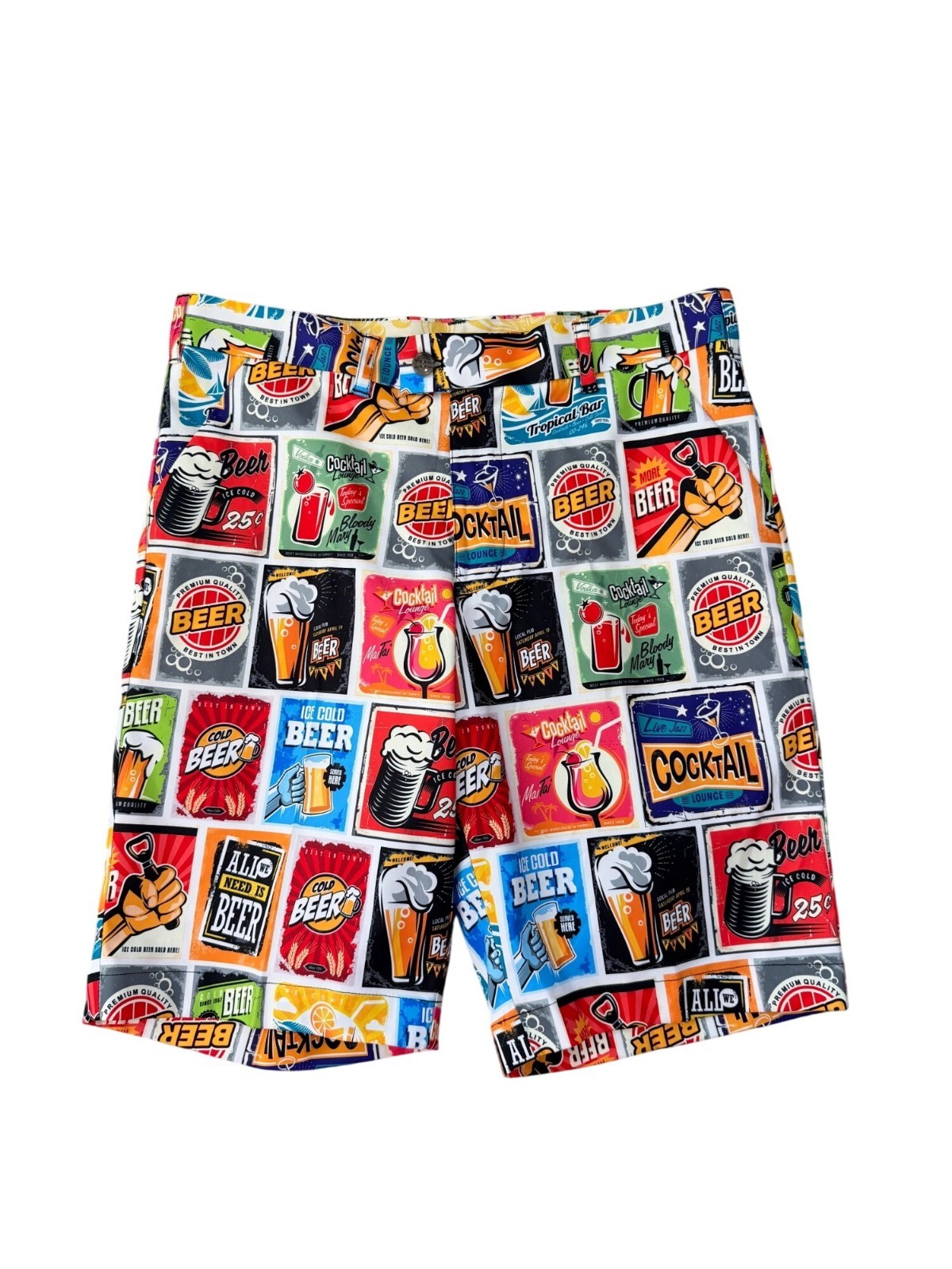 Loudmouth Golf Beer & Cocktail Lounge Heritage Golf Shorts in Multicolor Size 34