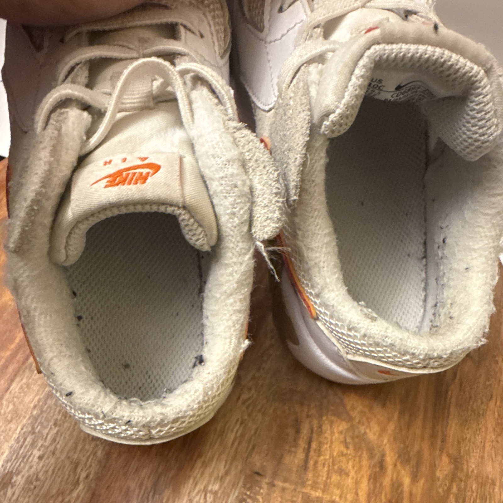 Nike Air Max Unisex Kids Sneakers White/Orange/Beige US 10C CD6893-109