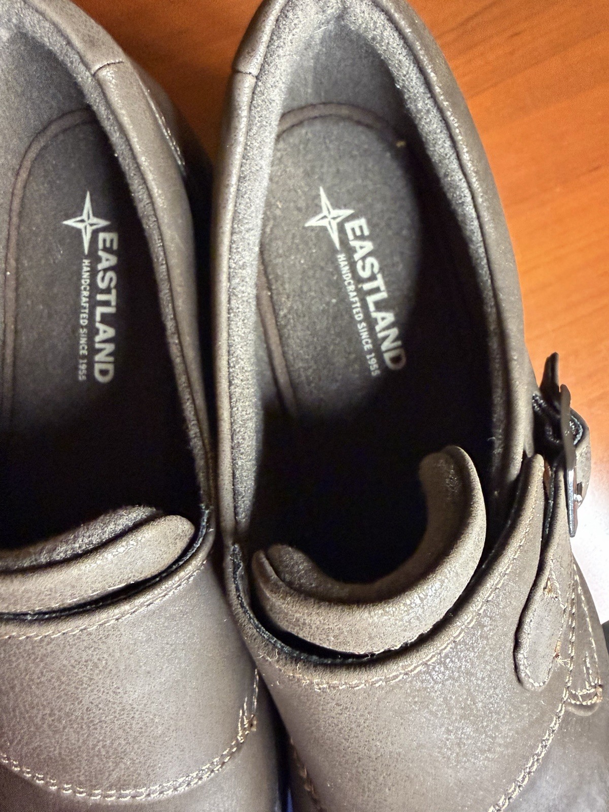 Eastland Sherri Mary Jane Comfort Shoes Women’s Size 10M Brown Hook Loop Casual