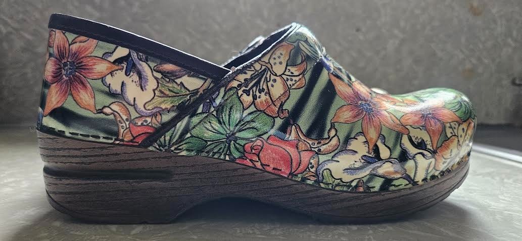 DANSKO Lily Floral Clogs Size 38