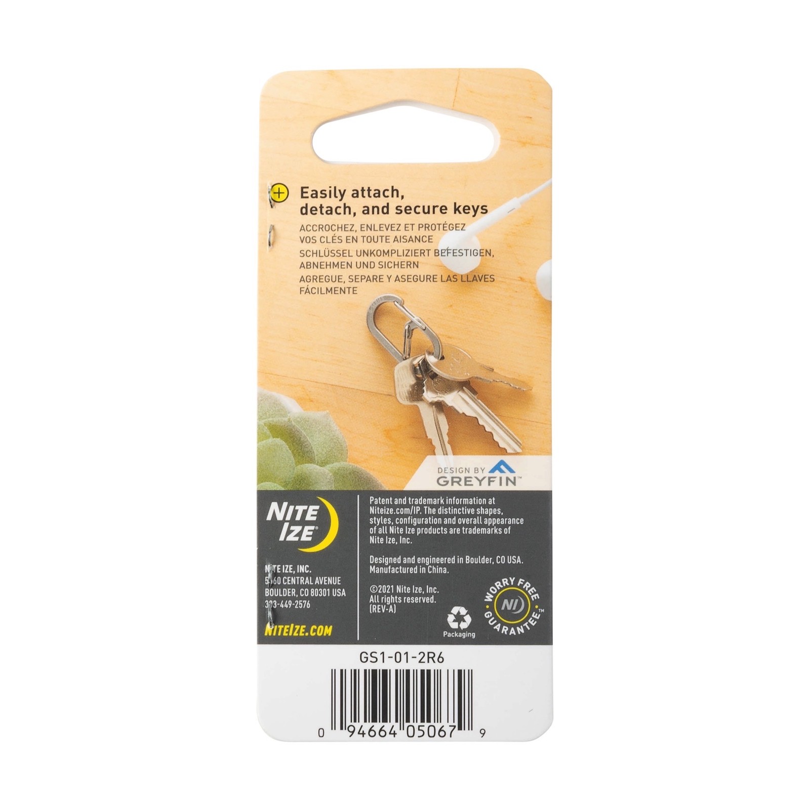 Nite Ize 2-Pack G-Series Dual Chamber S.S. Carabiner #1 – Black (2-Pack)