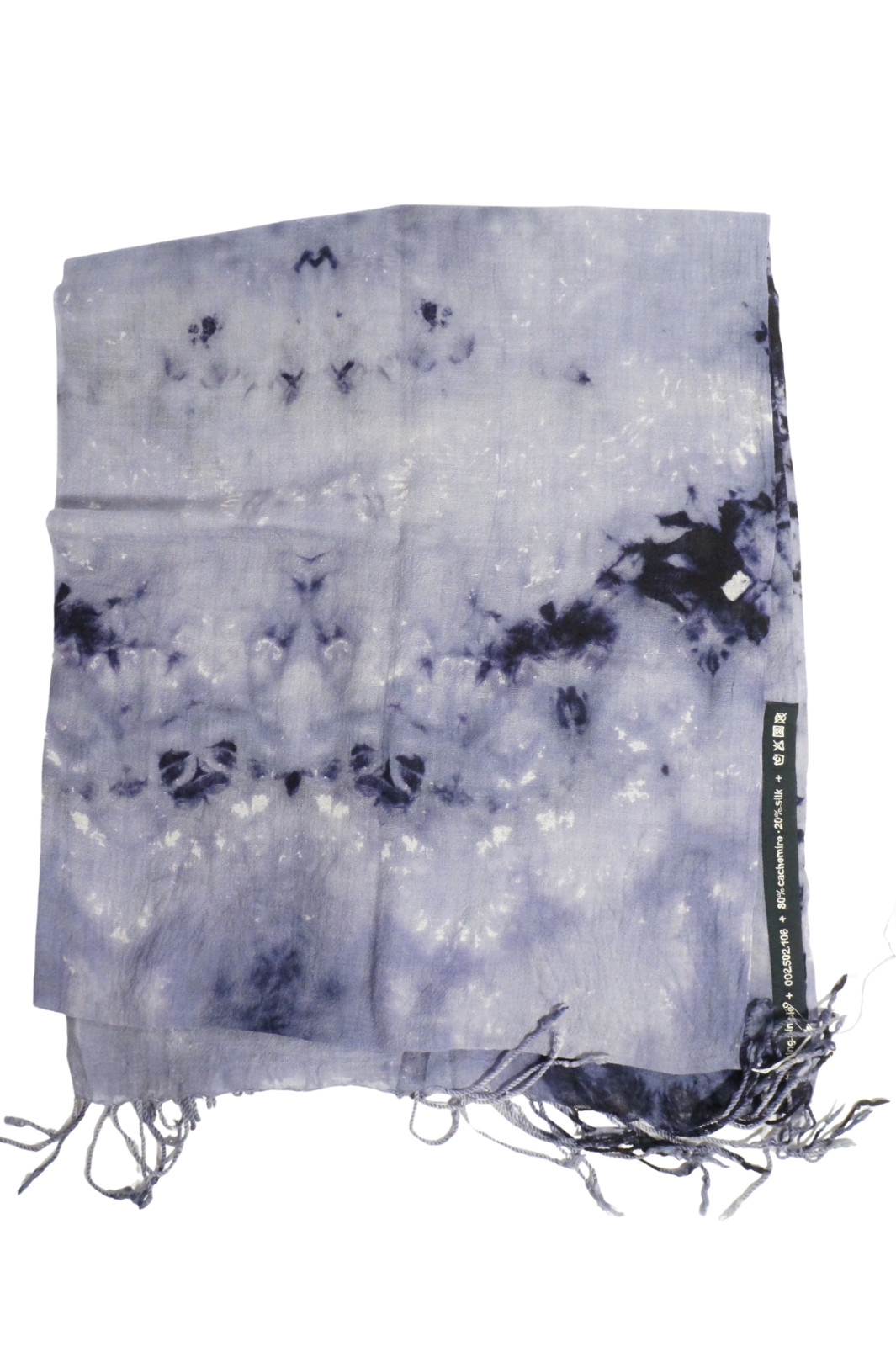 NWT THINPLE Purple & Black Soft Dye Cashmere Silk Women’s Scarf Italy 40″x84″