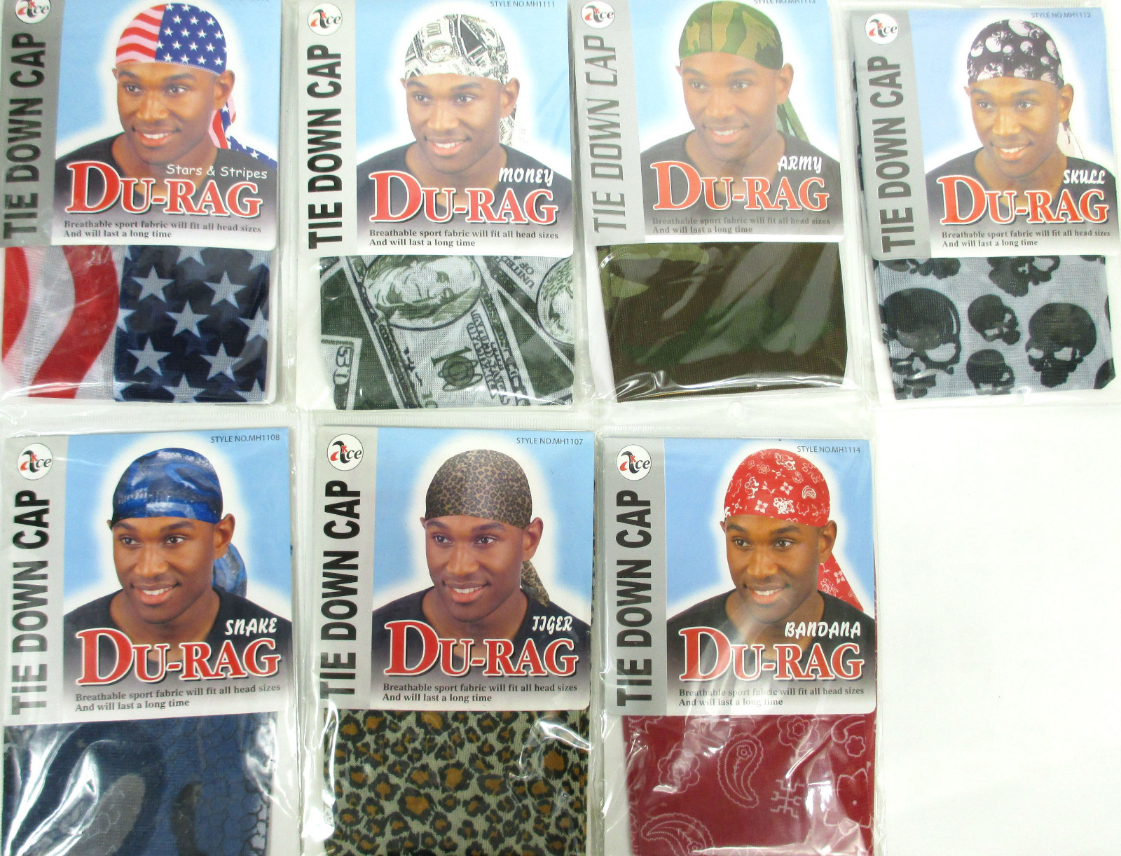 CHOOSE DESIGN— Light Soft Polyester Durag Head Wrap,