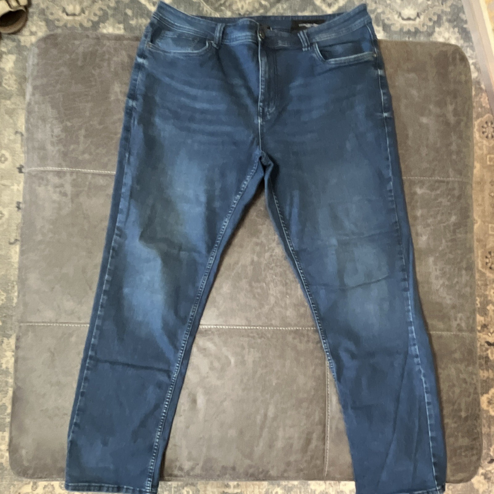 The Perfect Jean NYC Men’s Athletic Fit Straight Dark Wash Cotton Denim Jeans