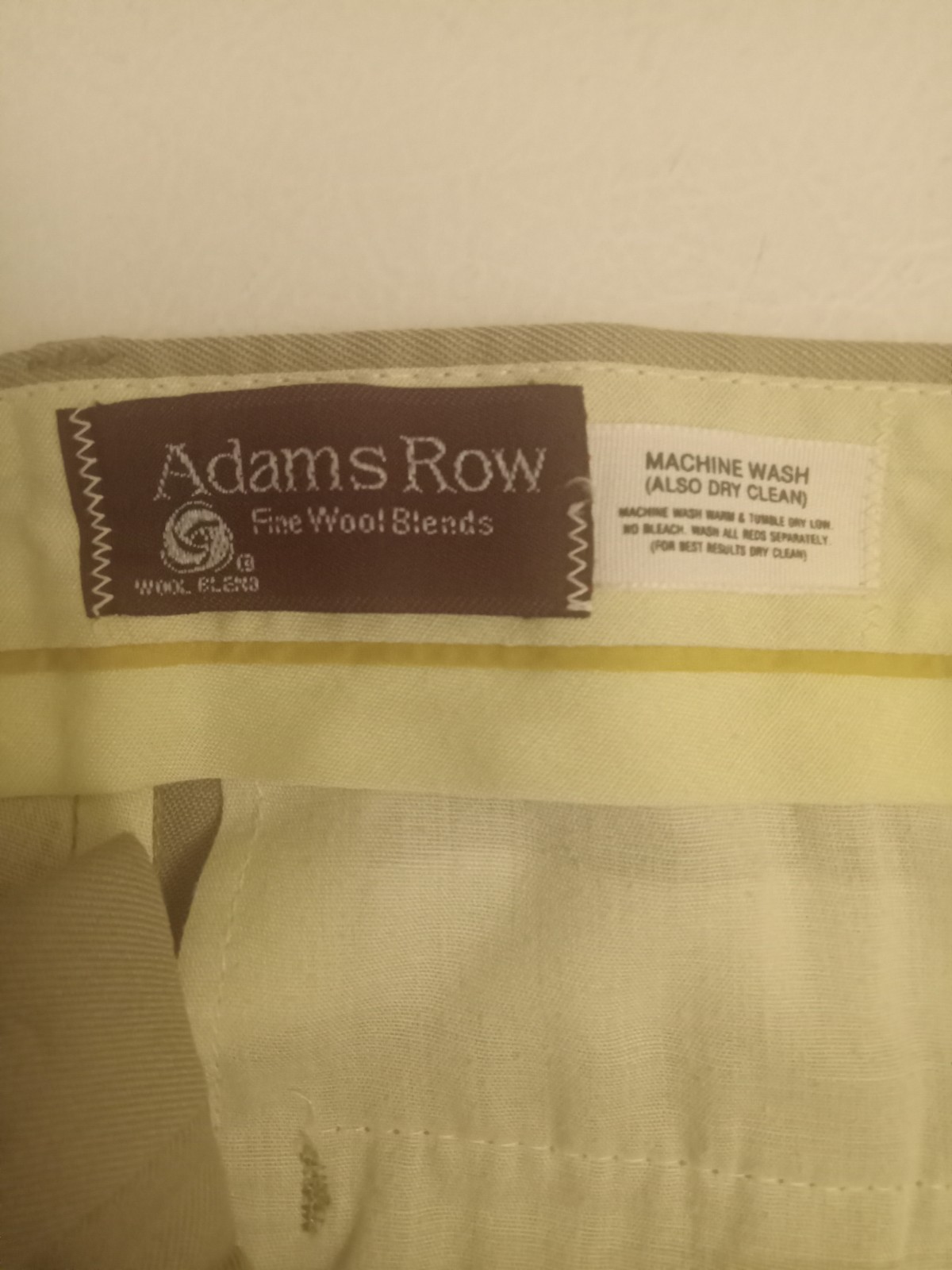 Men’s Adam’s Row Dress Pants Size 36×34 Color Tan