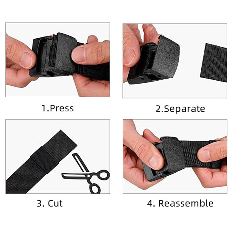 Men’s Plastic Cam Buckle Nylon Canvas Tactical Waistband Webbing Military Belt