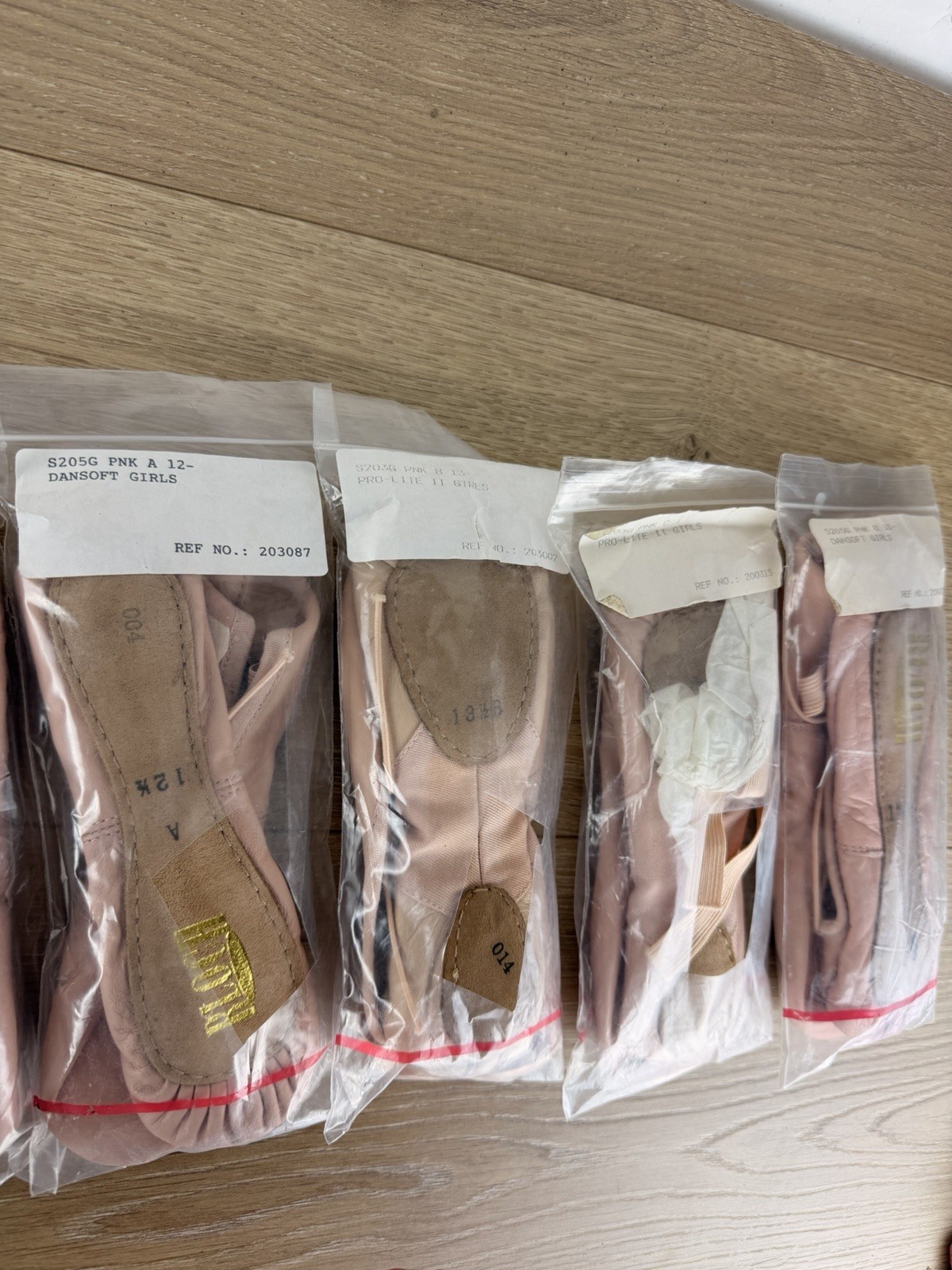 Bloch (7 Pairs Lot) Dansoft Pro-lite Ballet Slipper Shoe PINK Kids Sz 9-1.5