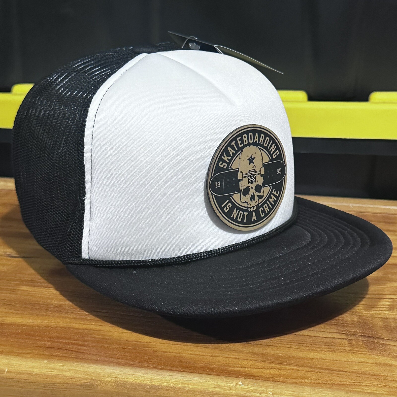 Decky Trucker Hat SKATEBOARDING SnapBack Hat Style Leather Patch