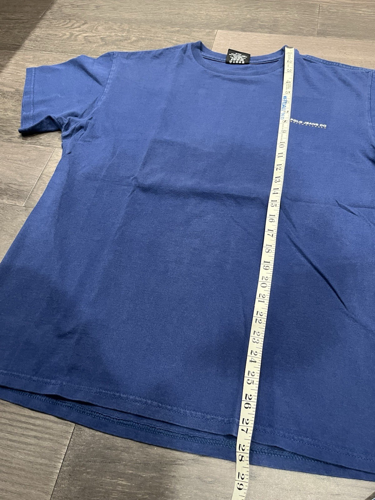 Vintage Y2K 1967 Polo Jeans Co. Ralph Lauren Navy Blue Graphic Shirt, Great Con.