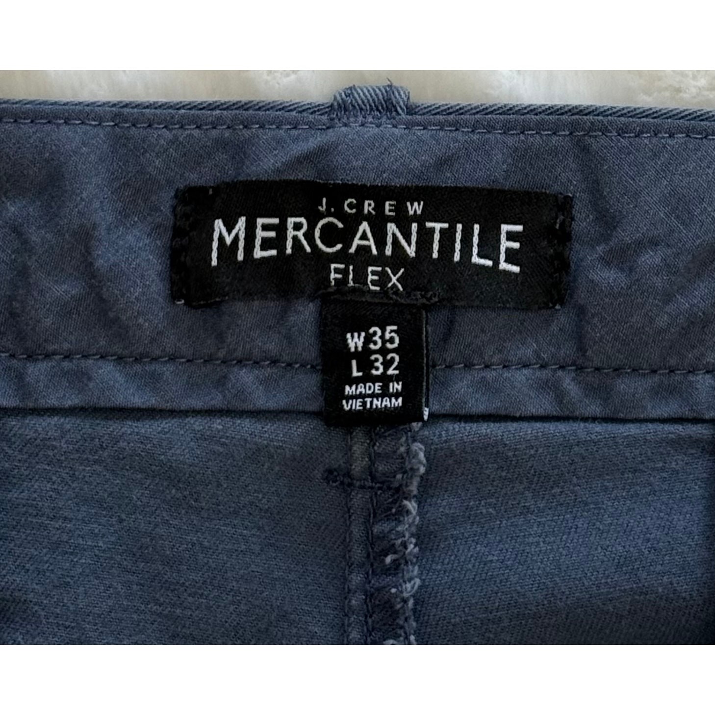 J.Crew Mercantile Men’s Flex Slim Fit Chino Pants Size 35 Slate Blue Steel Grey