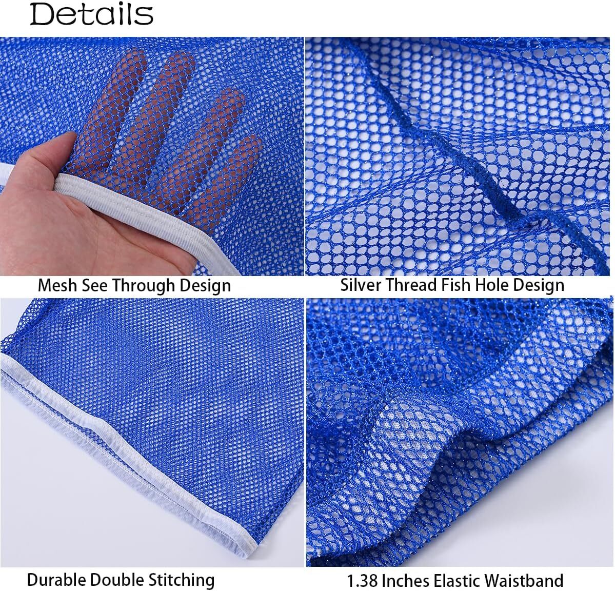 Zonbailon Men’s Fishnet See Through Mesh Boxer Shorts Loose Sexy Boxer Trunks
