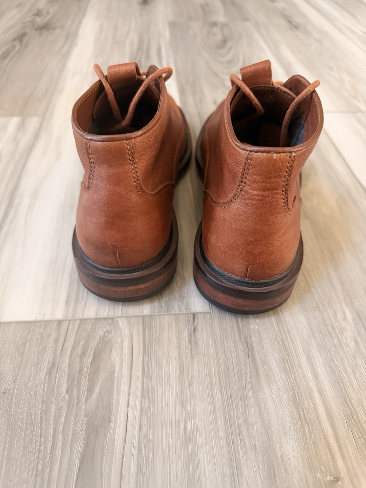 Cole Haan Men’s Brown Leather Chukka Ankle Boots Lace Up Round Toe US 7 M