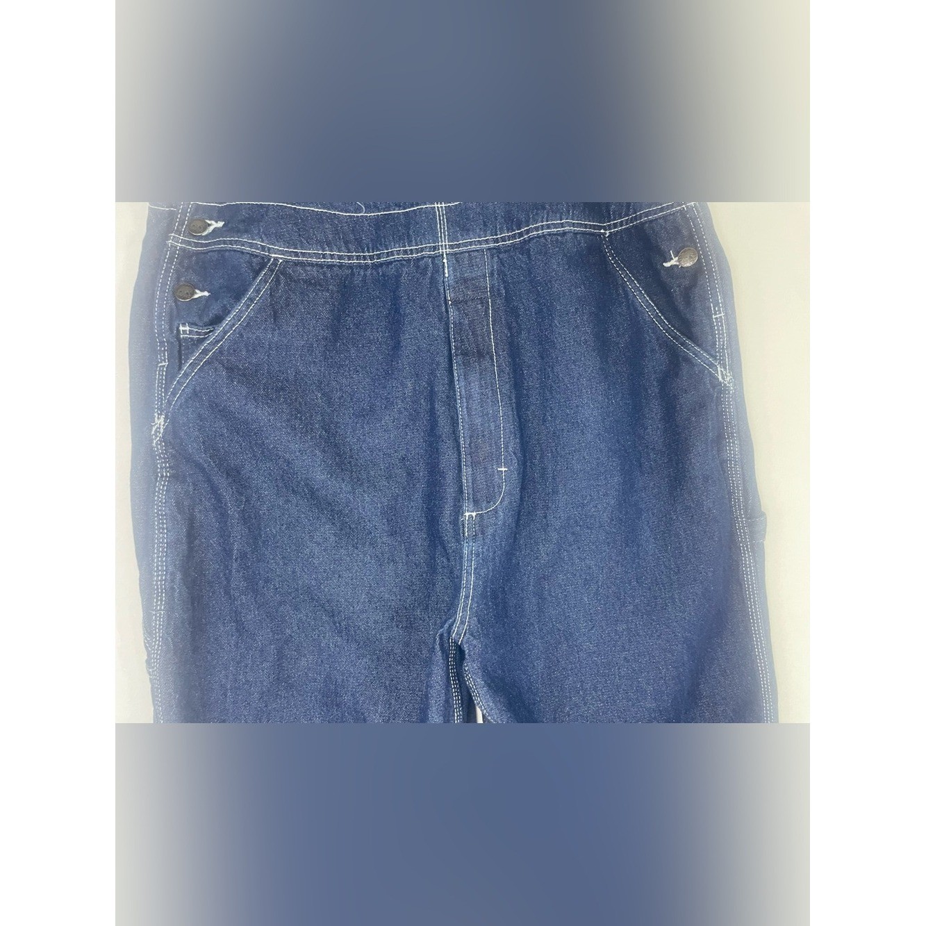 Relaxed Dark Blue Denim Men’s Overalls