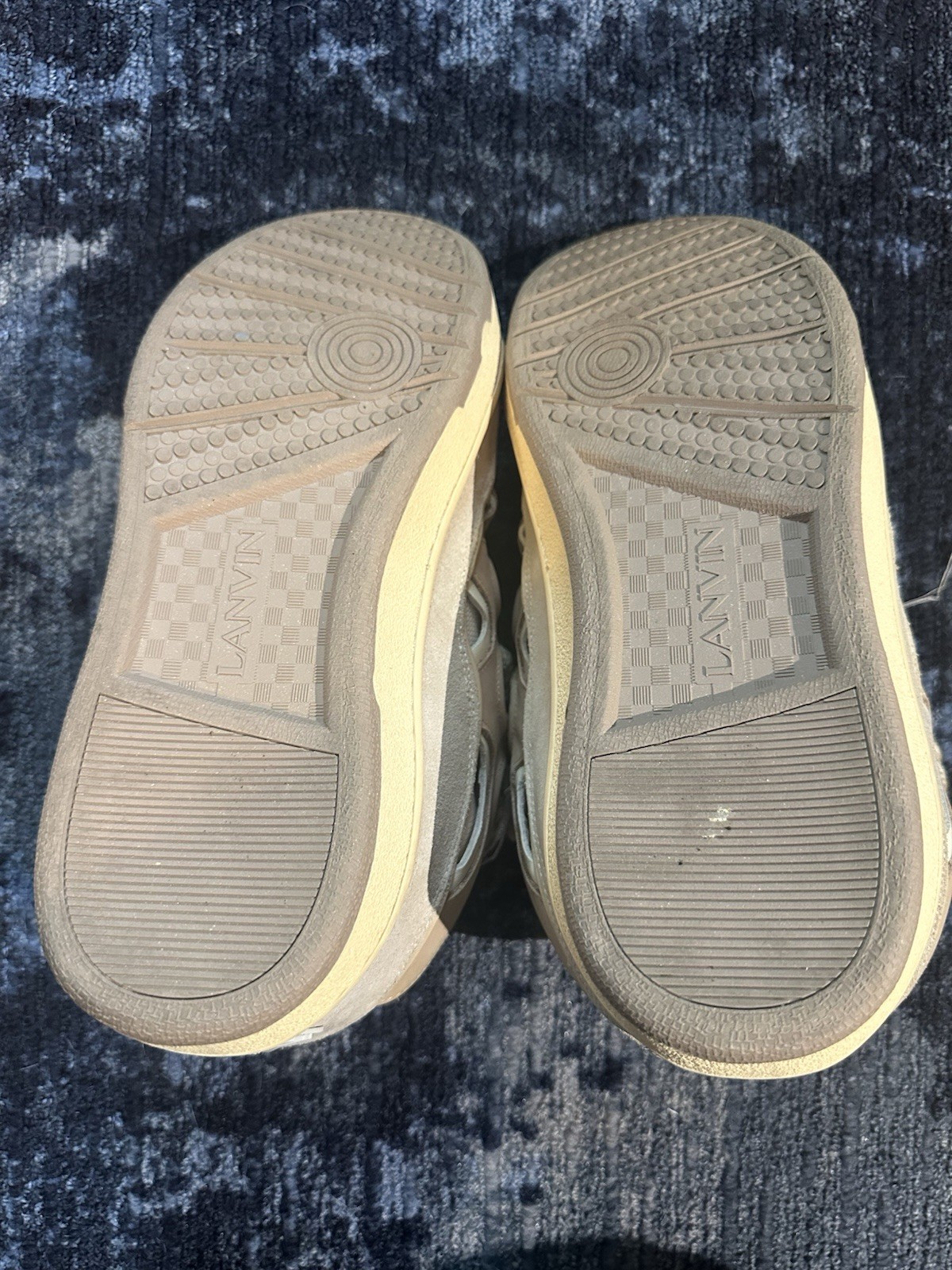 Lanvin Curb Sneakers Beige Tan Oversized Rope Laces Men’s Size Size 11 (EU 44)