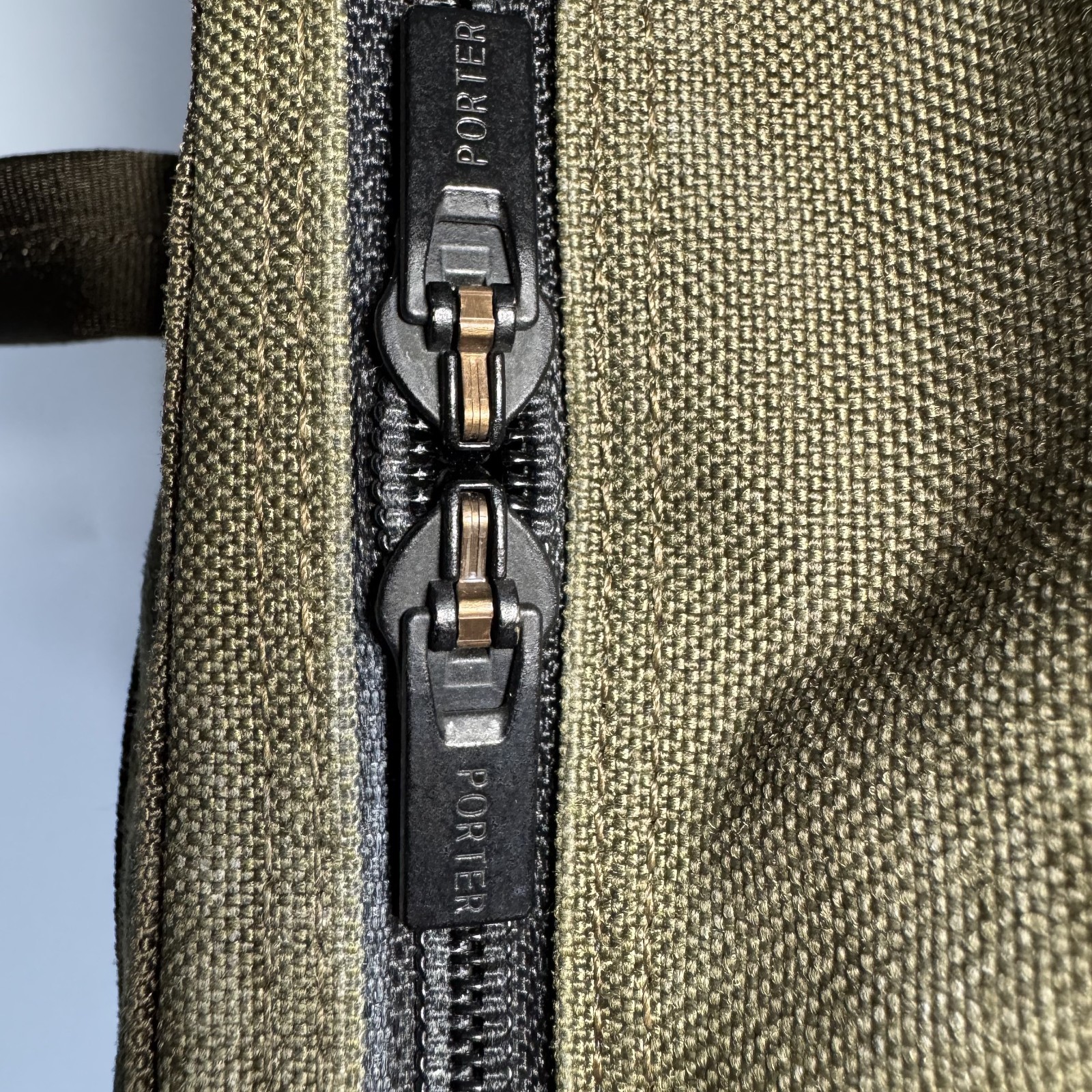 PORTER TENSION 3-Way Briefcase Backpack Olive Green Cordura Nylon Yoshida Japan