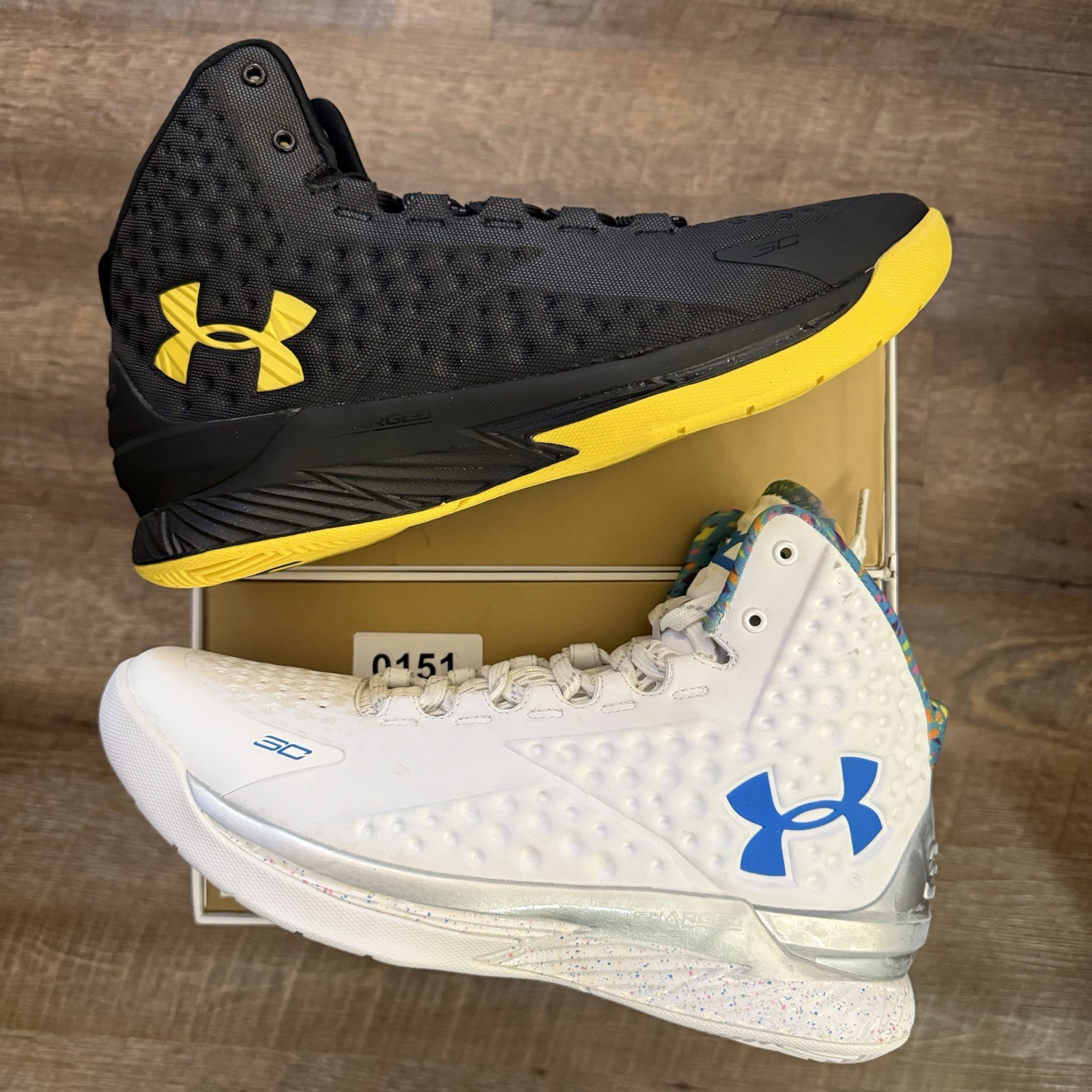 Under Armour Curry 1 Championship Pack 2 Pairs Size 10 Sneakers 1287487-100 NEW