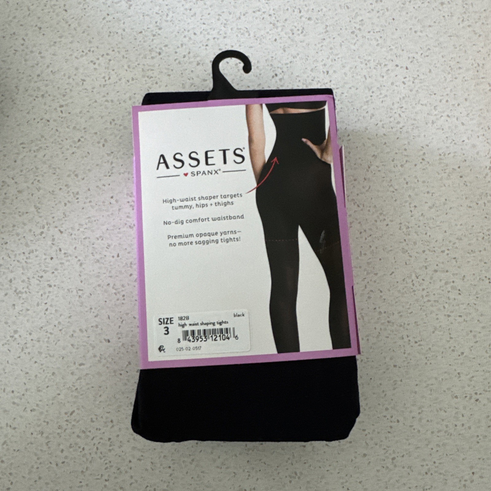 Assets Spanx Built-In High Waist Shaping Tights Black Size 3