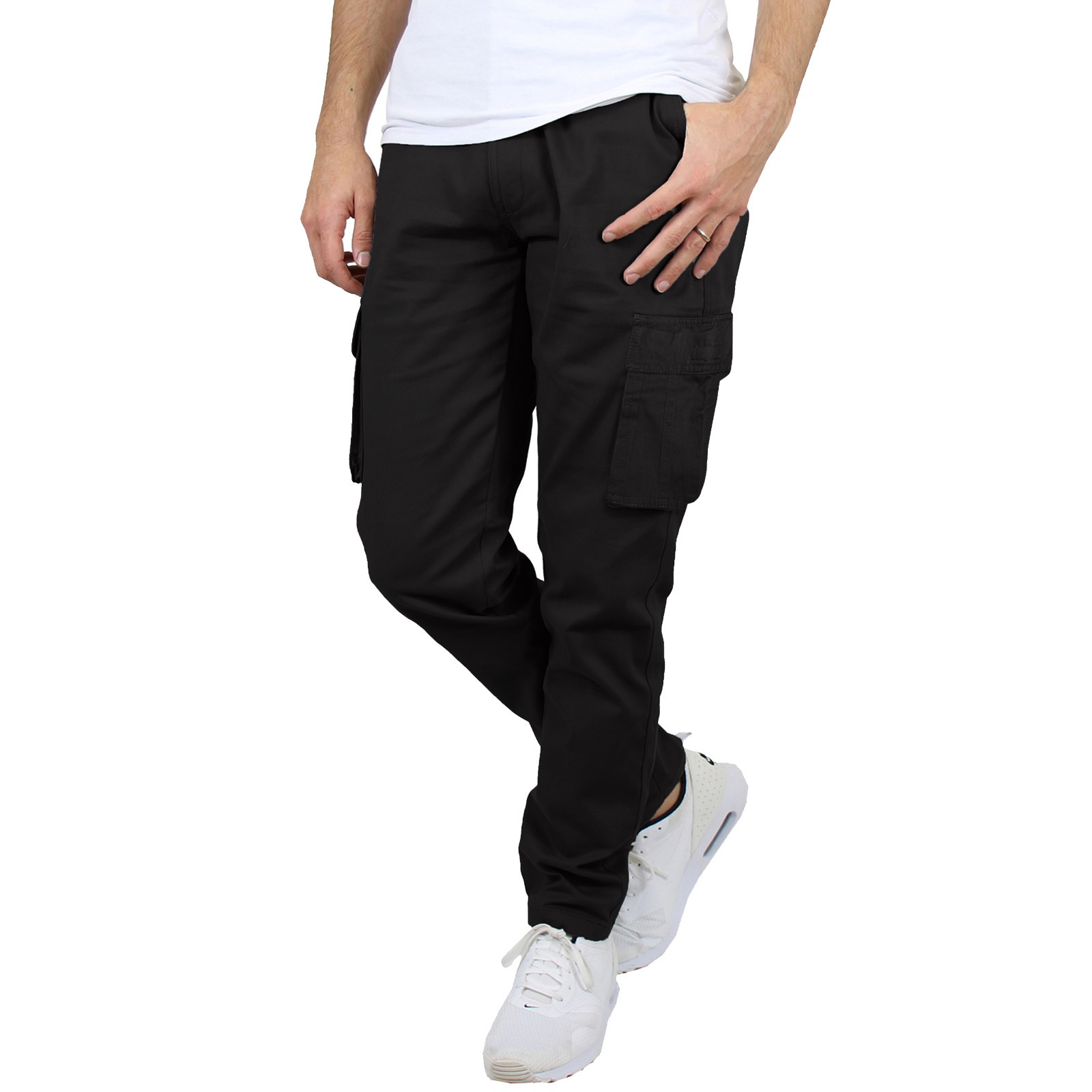 Men’s Everyday Flex- Stretch Cotton Cargo Pants (Sizes- 30-44) – New & Free Ship