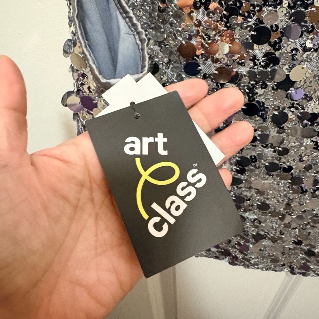 Art Class Girls Silver Sequin Tank Top | Teens XXL