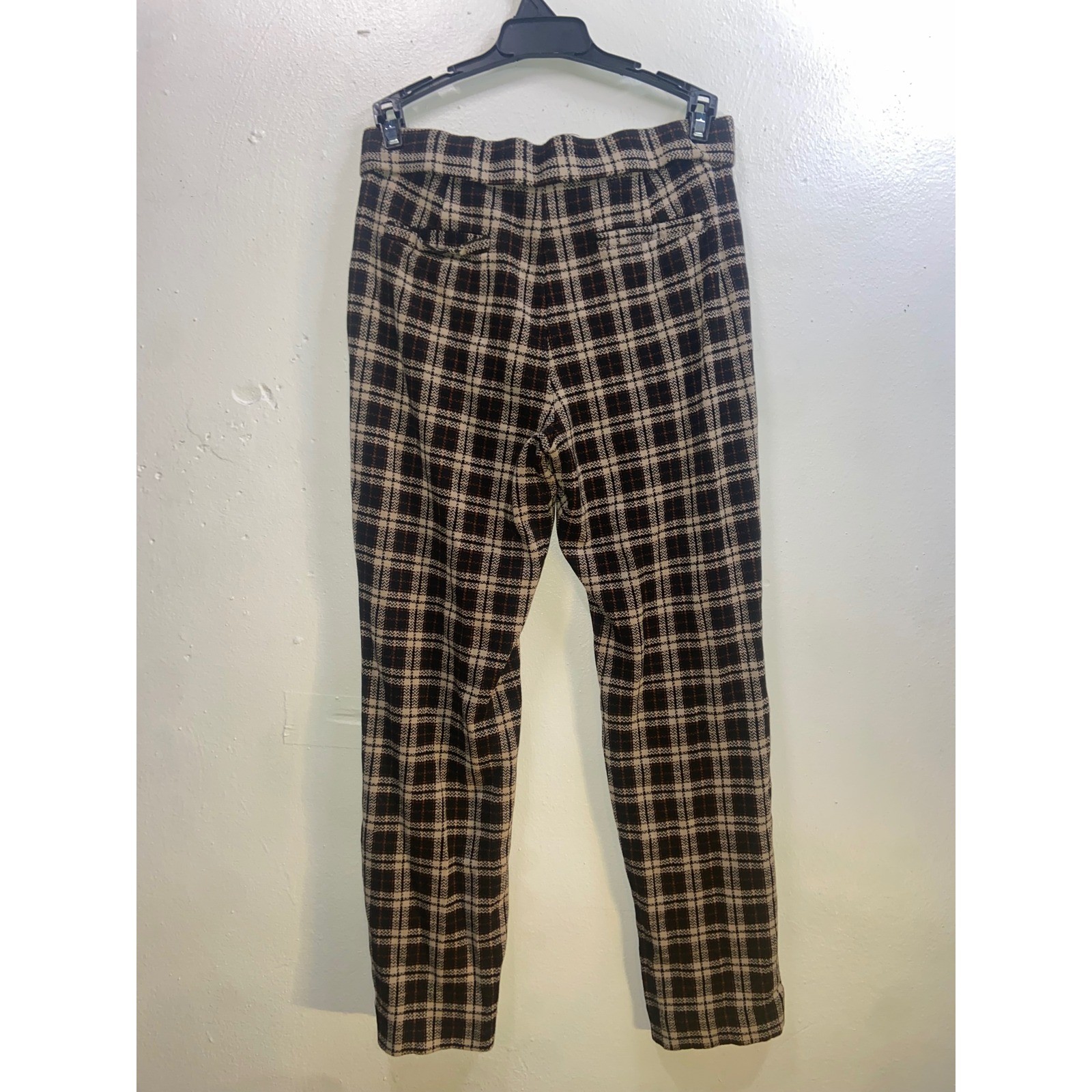 Nordstrom Rack Academia Corp Classic Plaid Pull On Trousers Stretch Straight Leg