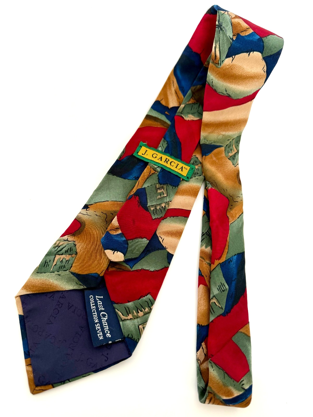 J. Garcia Vintage Tie Lot of 4 abstract geometric 80s 90s Y2K Modern 100% Silk