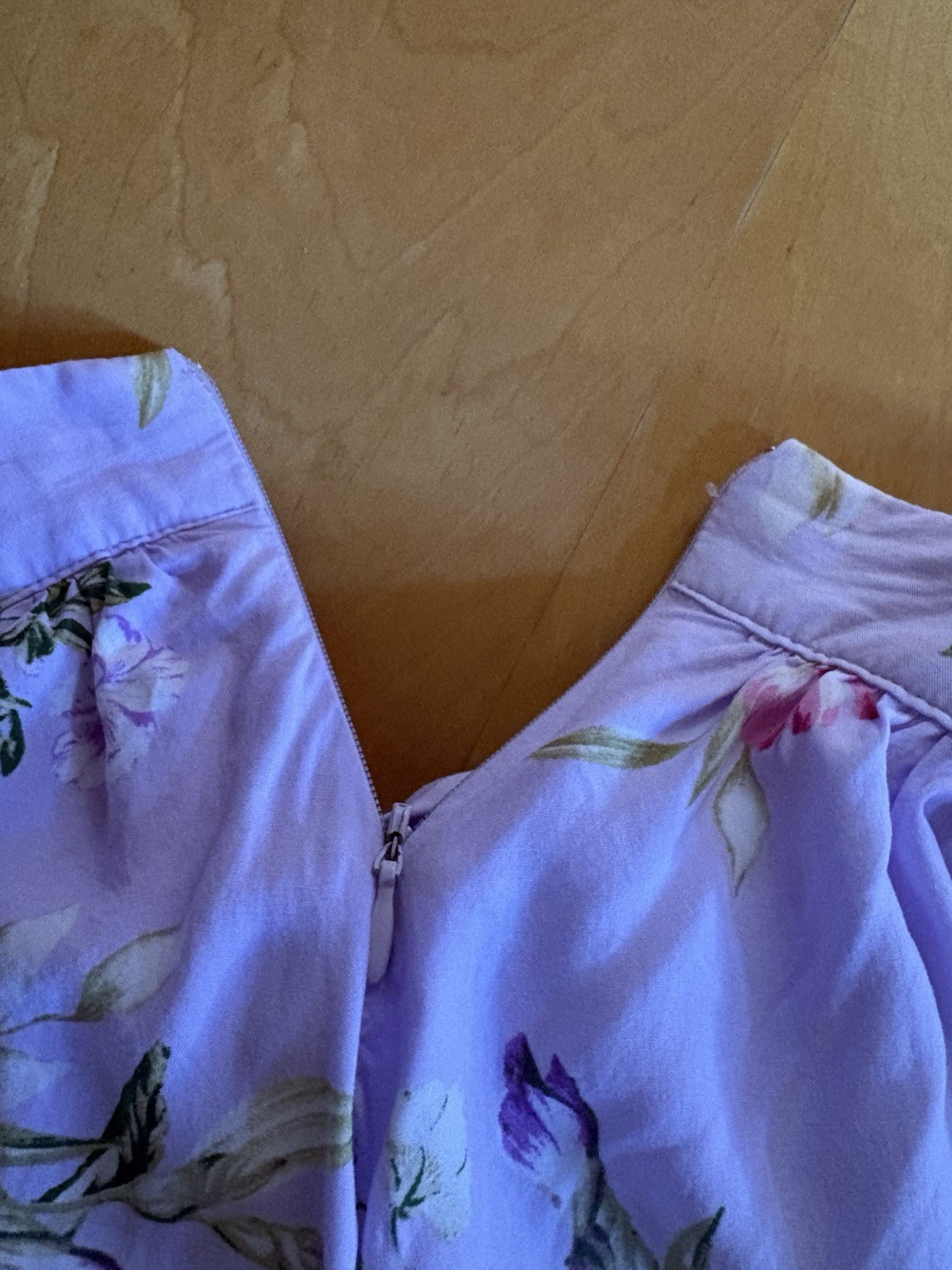 Forever 21 Purple Floral Chiffon Sundress V-Neck Bow Strappy Mini Women’s S