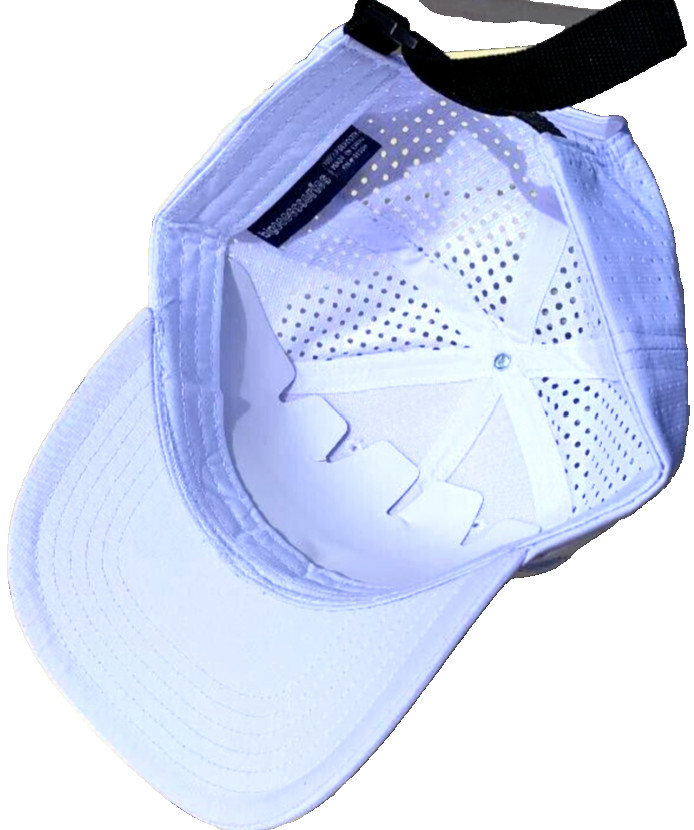 Formula 1 Team White Performance Cap. Black stitched patch. Handmade.