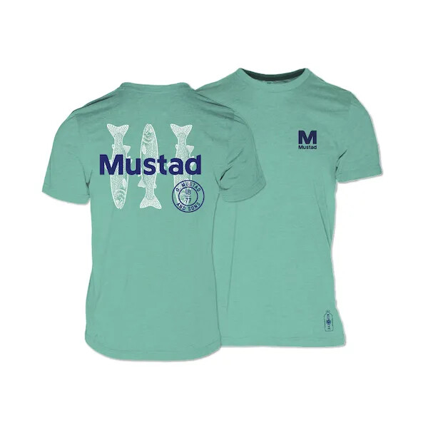 Mustad TROUT FISHING Short Sleeve Shirt Seafoam Made Repreve.HSFT01 CHOOSE SZ|B8