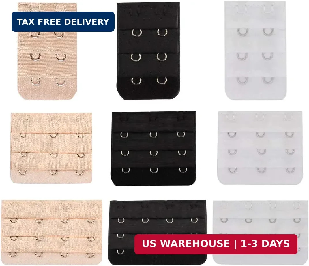HAALII Women Bra Extender, Bra Extender 2&3&4 Hook 3 Row Band Multi Size Lady’s