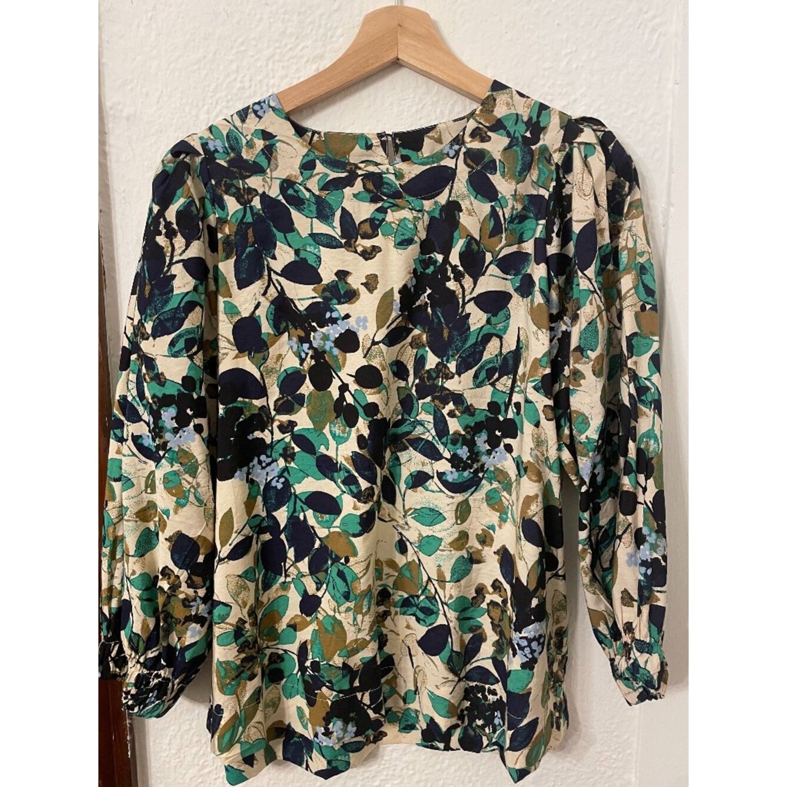 Masai Copenhagen Green Print Blouse, NWT, Cottagecore Coastal Grandma Lagenlook