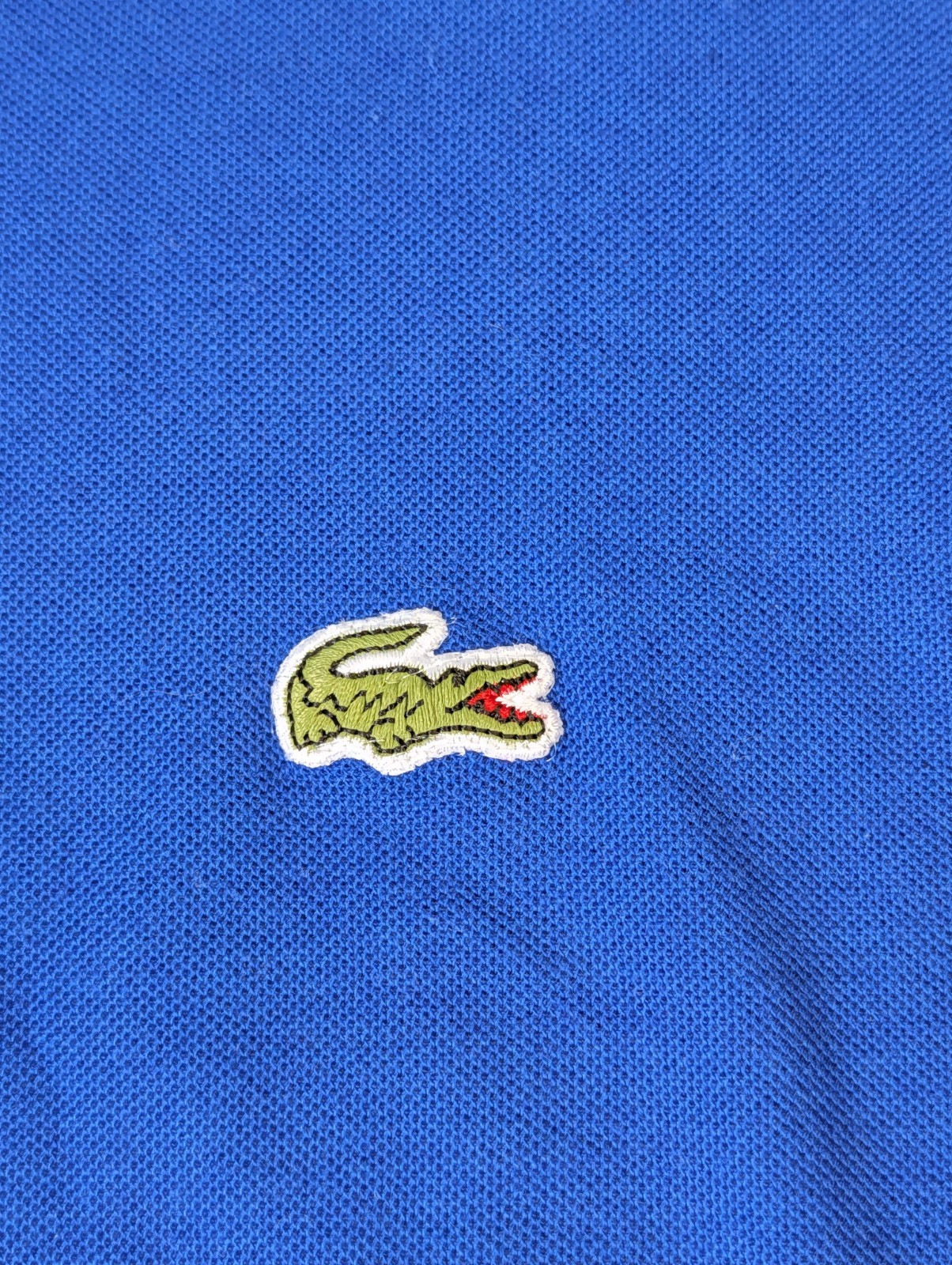 Lacoste Polo Size 10 Men XLarge Classic Fit Blue Polo Short Sleeve Croc Logo