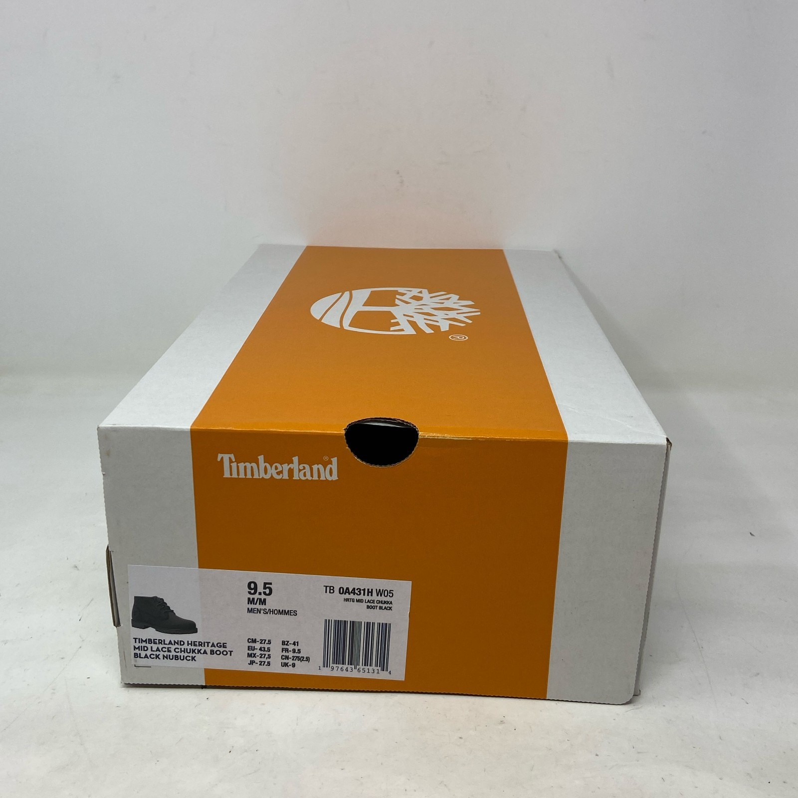 Timberland Heritage Mid Lace Chukka Boot Black Nubuck Men’s 9.5