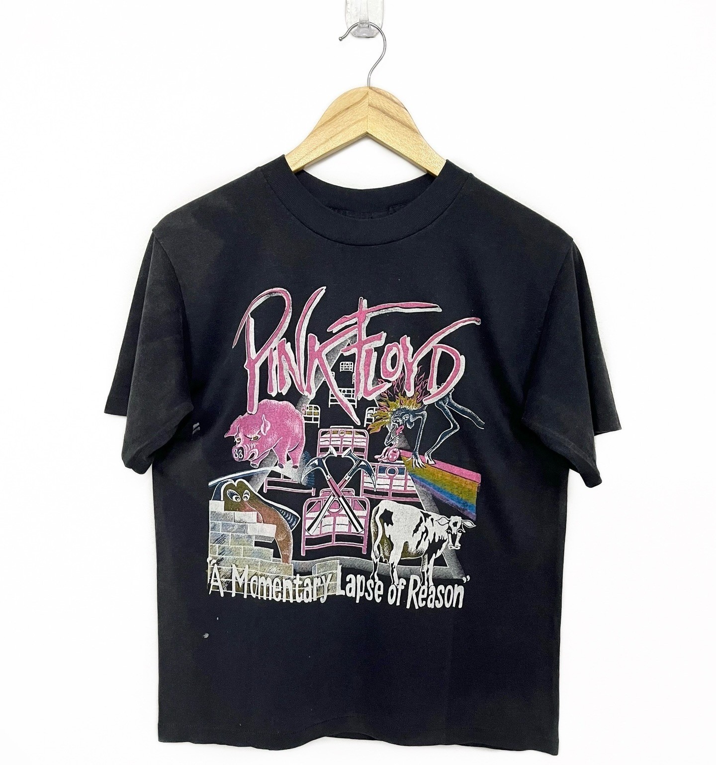 Vintage Pink Fl0yd A Momentary Lapse Of Reason 1987 T-Shirt