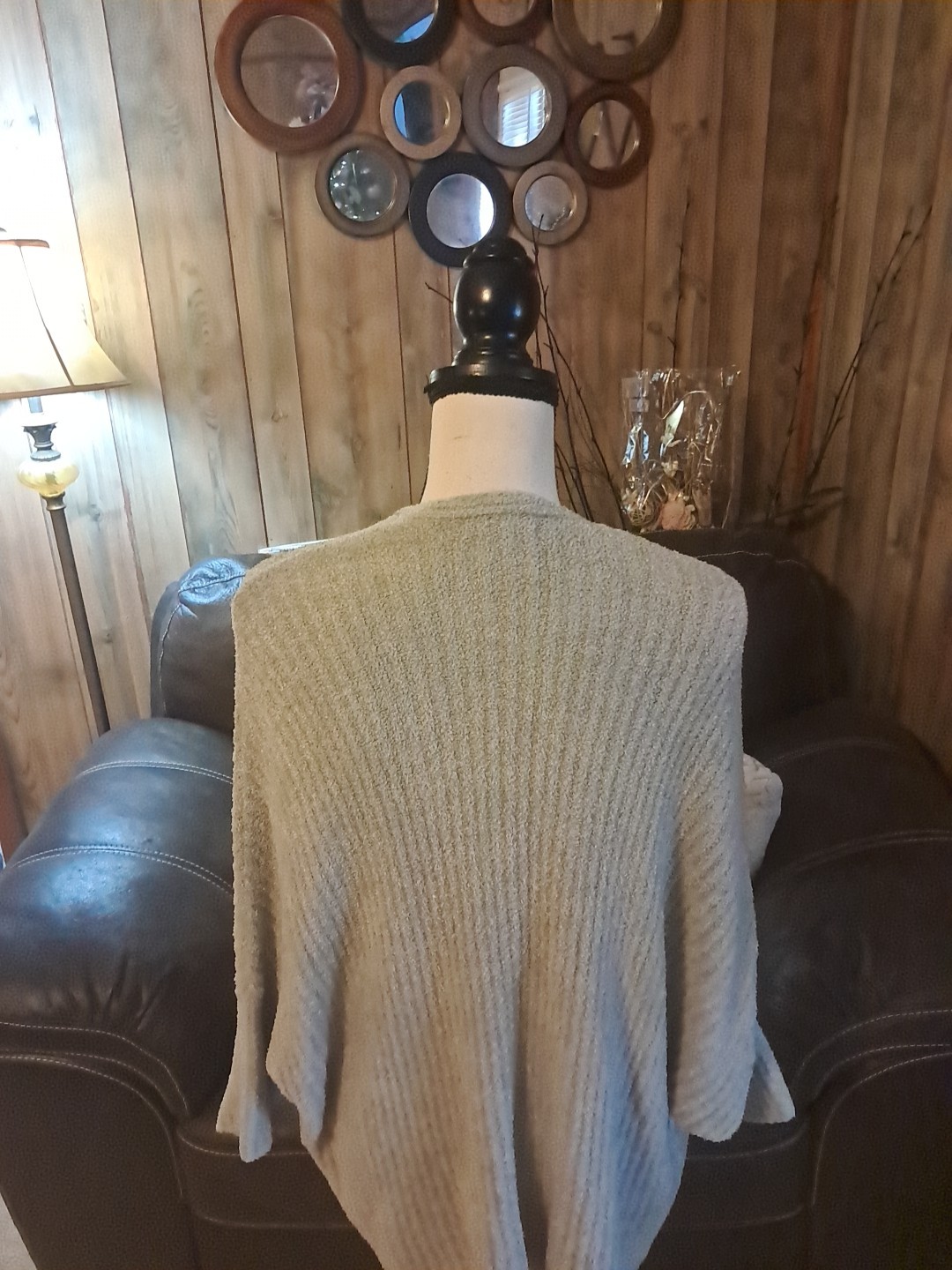 Barefoot Dreams CozyChic Lite Ribbed Shrug Cardigan Faded Rose Pink L/XL NWT