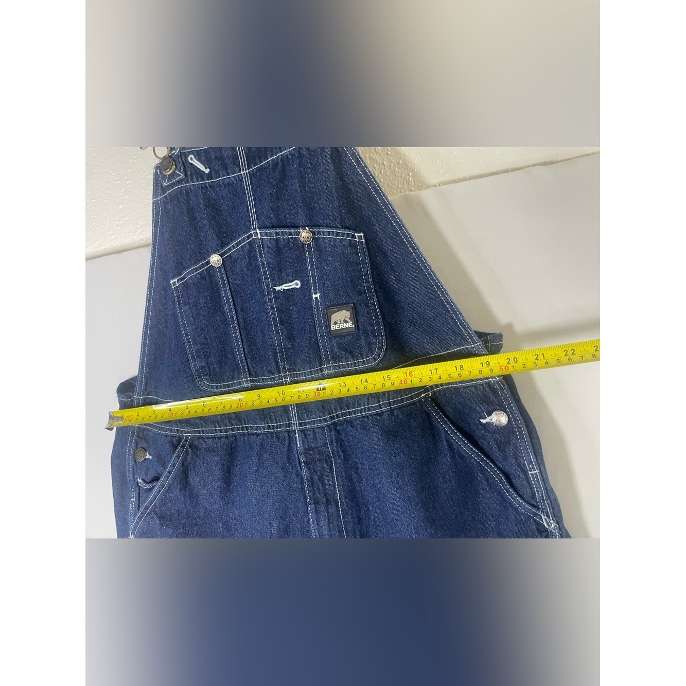 Relaxed Dark Blue Denim Men’s Overalls
