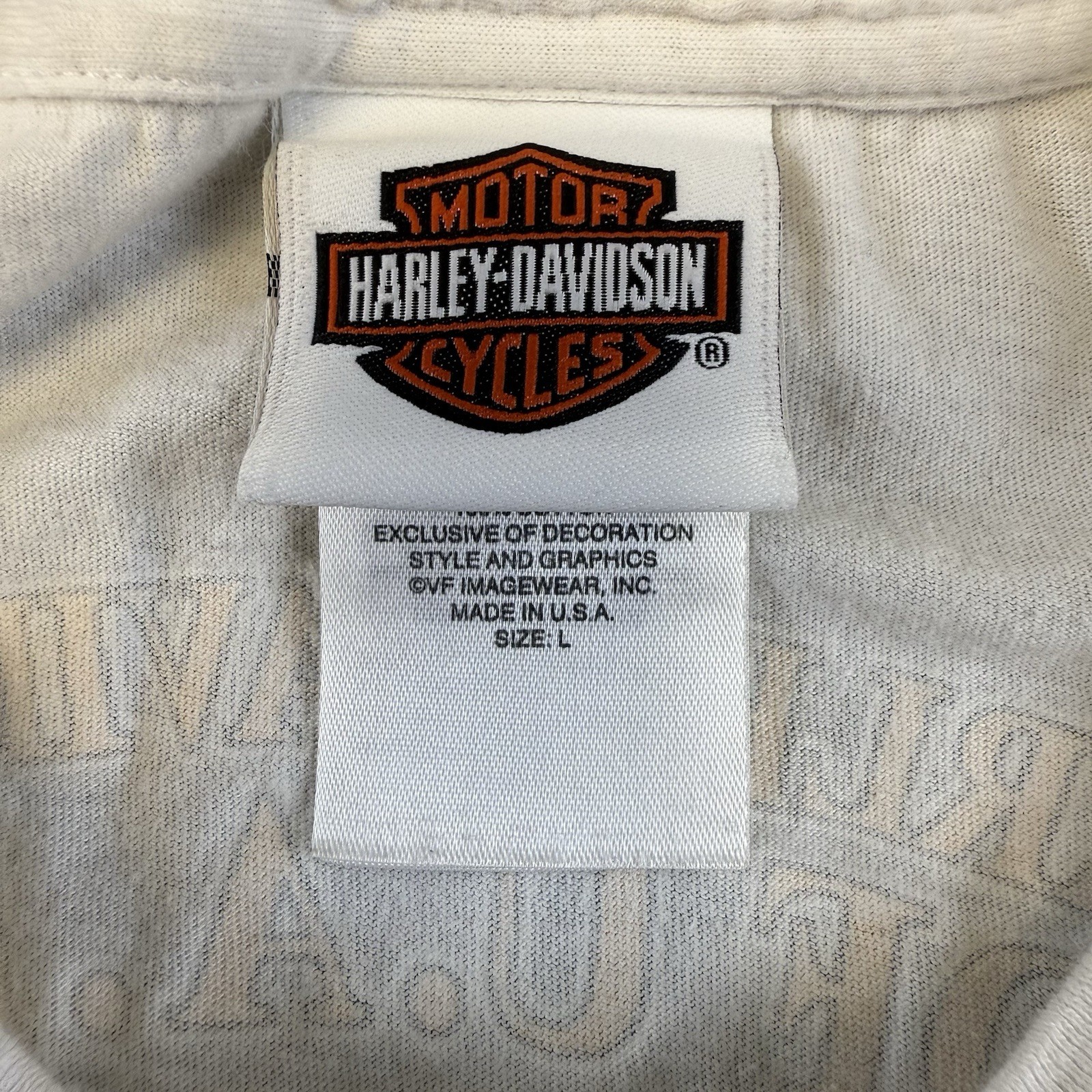 Harley Davidson T-Shirt Womens Large White Rhinestone Dubai United Arab Emirates