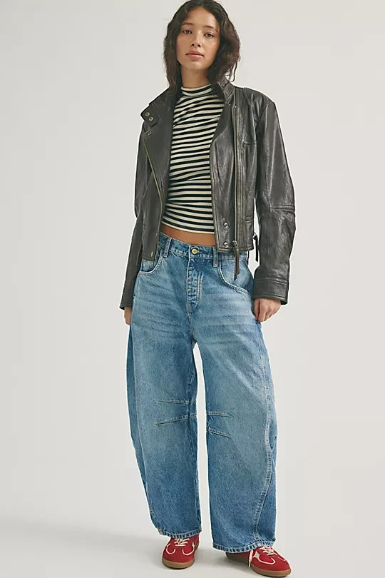 Freepeople – We The Free Good Luck Mid-Rise Barrel Jeans – Discount