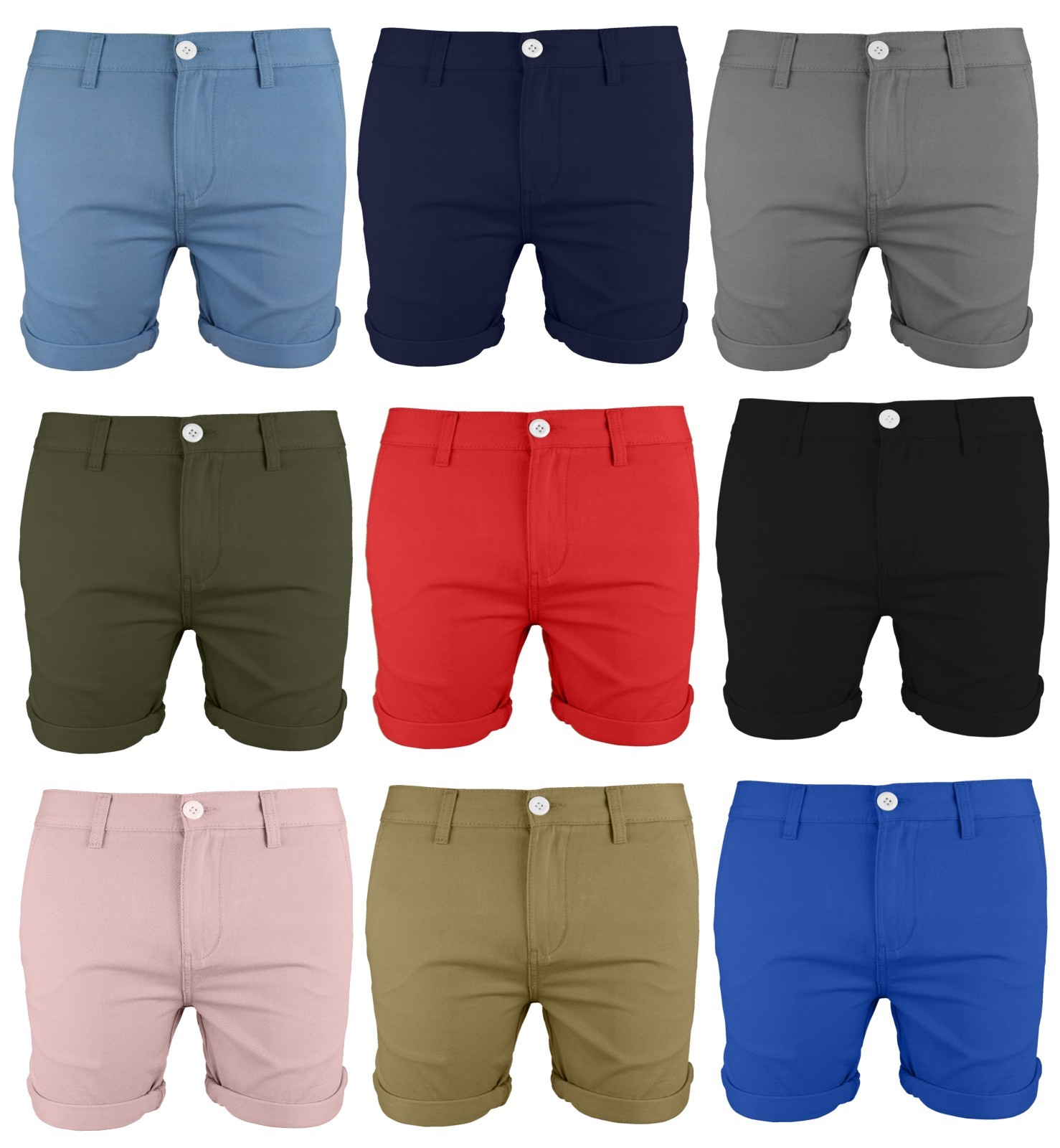 Mens Chino Shorts Summer Cotton Half Pant Casual Jeans Cargo Combat Shorts New