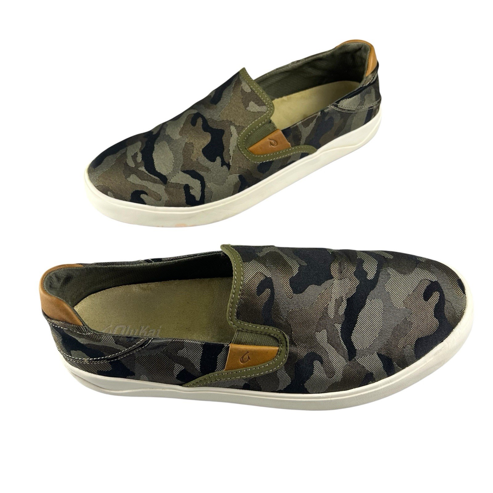 Sneakers OluKai Lae’ahi Green Camo Slip On Shoes Men’s Size 12