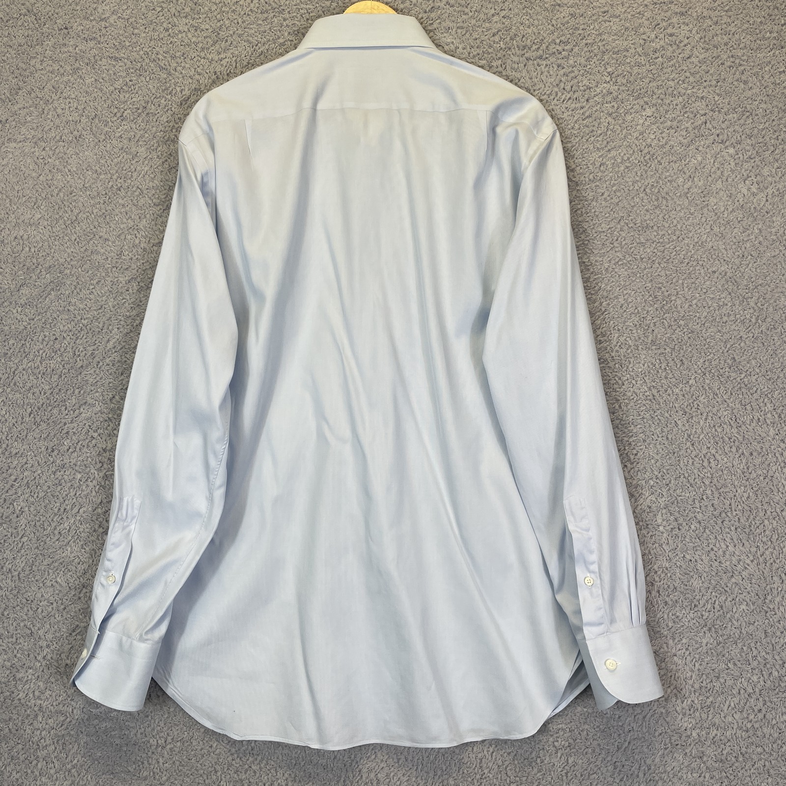 Zegna Men’s Trofeo Button-up Dress Shirt Size 41/16 Blue Long Sleeve Classic