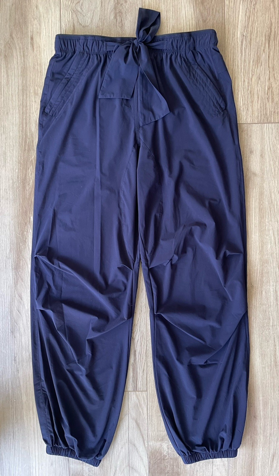 Paskho Women’s Serene Ultra Comfortable Jogger Pant, Tie Waist, Navy Blue, Small