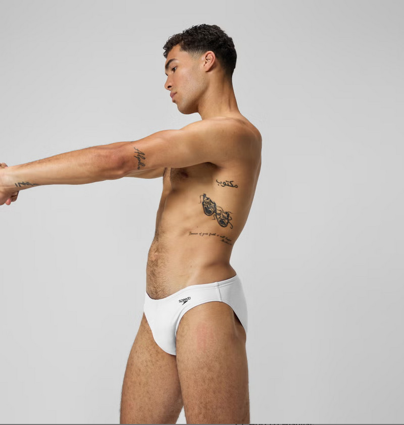 Speedo Men White solar swim brief bikini Swimwear size 30 32 34 36 38