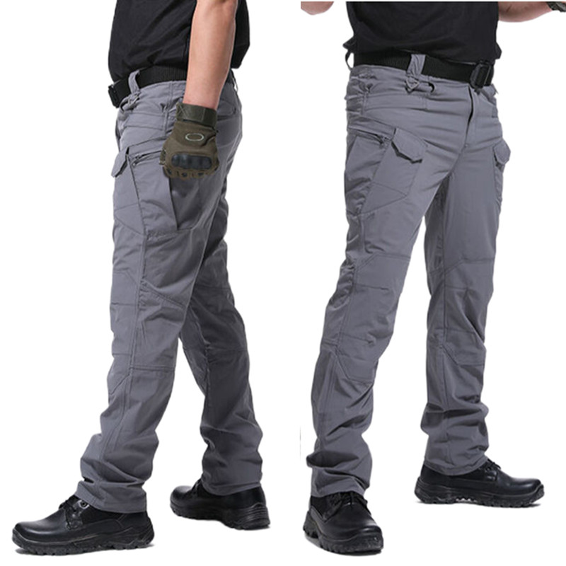 Mens Cargo Pants Tactical Waterproof Work Pants Outdoor Hiking Combat Trousers