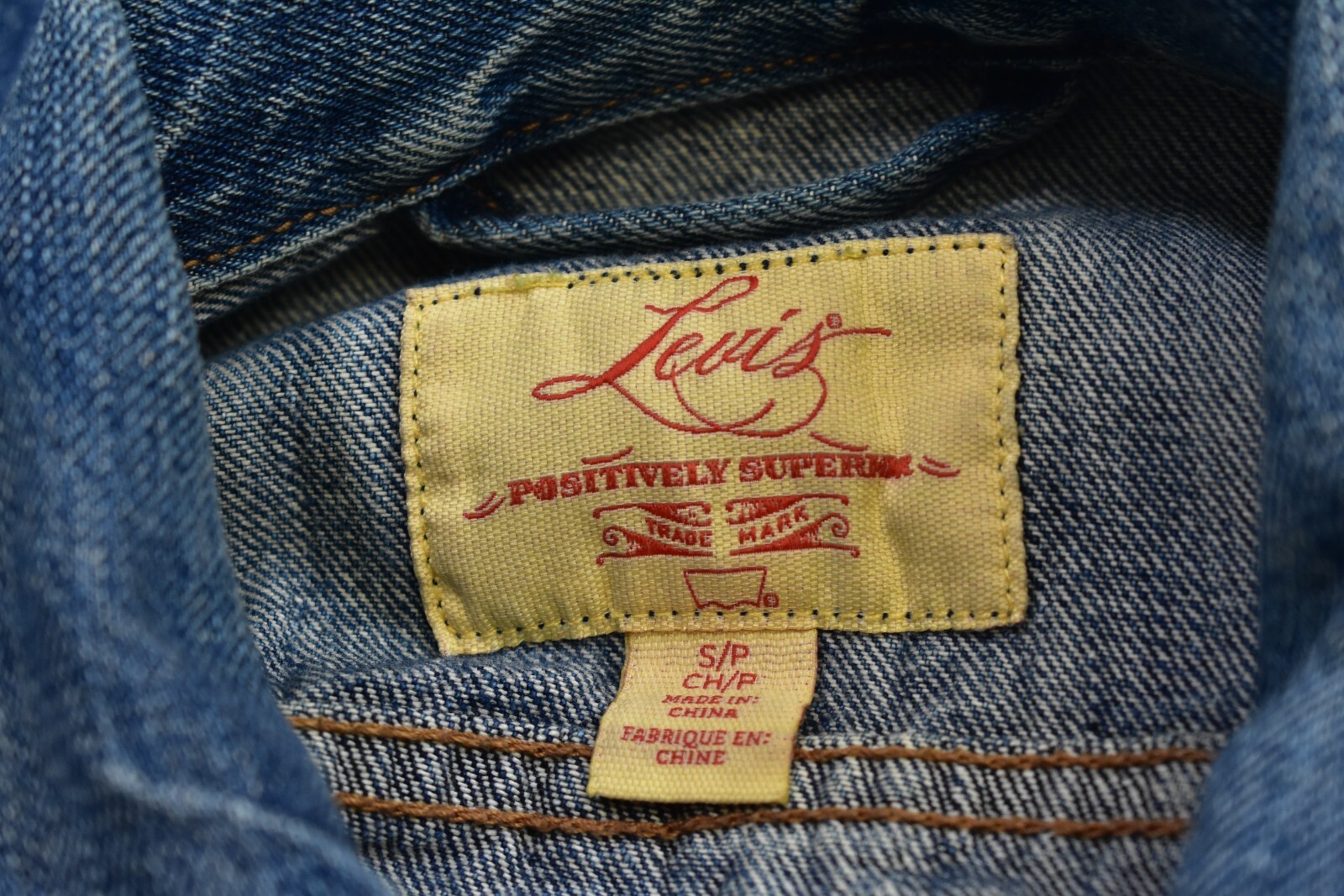Levis Womens Stone Washed Button Front Blue Denim Trucker Jean Jacket Small