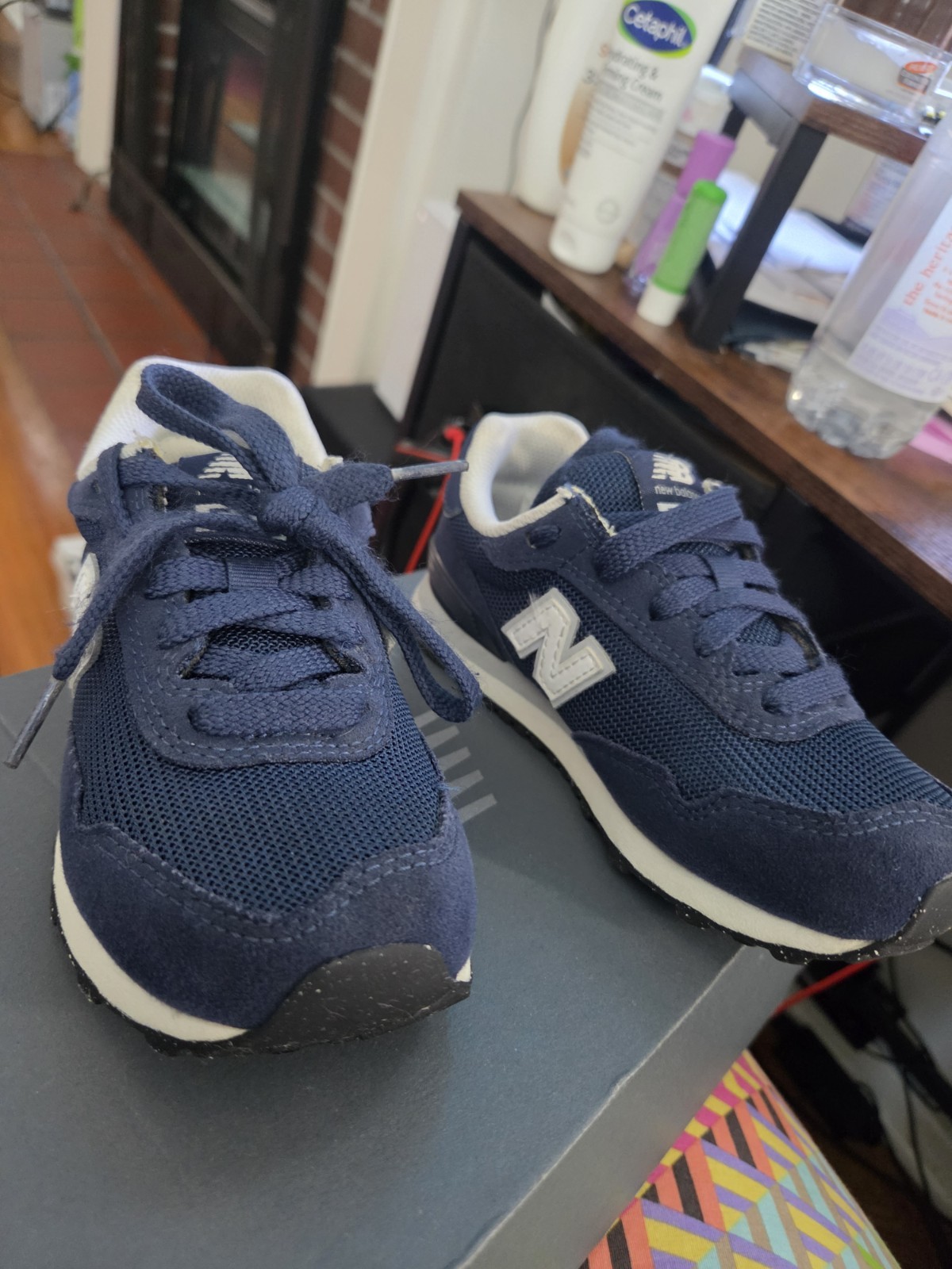 New Balance 515 Boys’ Navy White Low Top Sneakers US Size 12.5K Breathable
