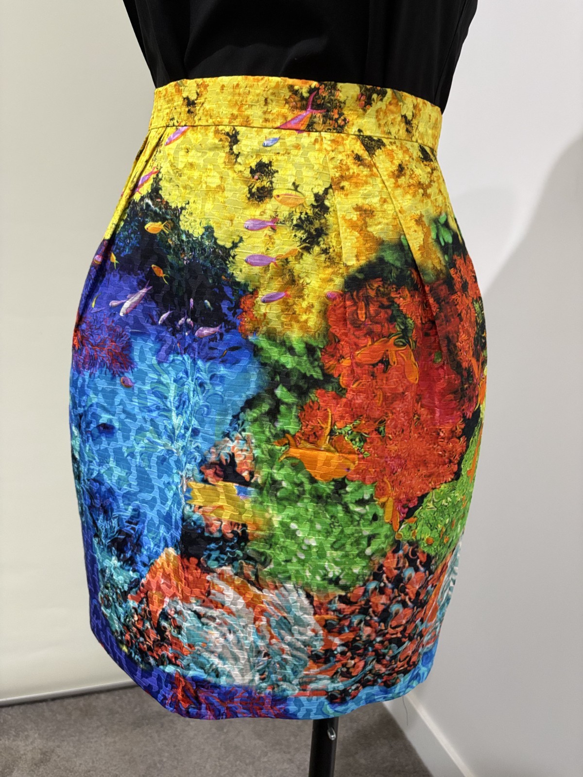 Mary Katrantzou Caspian Fish Tank / Coral Reef Mini Skirt – Size 12